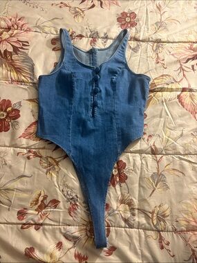 Denim Blue Kids One-Piece Bodysuit